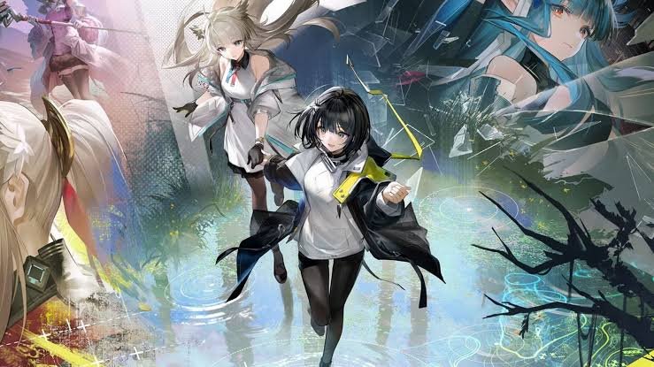 Arte promocional de Arknights: Endfield com operadores em Talos-II
