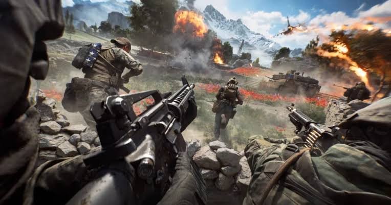 Soldados na arte oficial de Battlefield 6 para o Xbox Game Pass