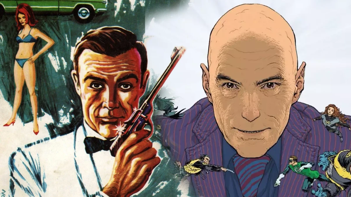 Grant Morrison em retrato de divulgação associado ao anúncio da nova HQ de James Bond