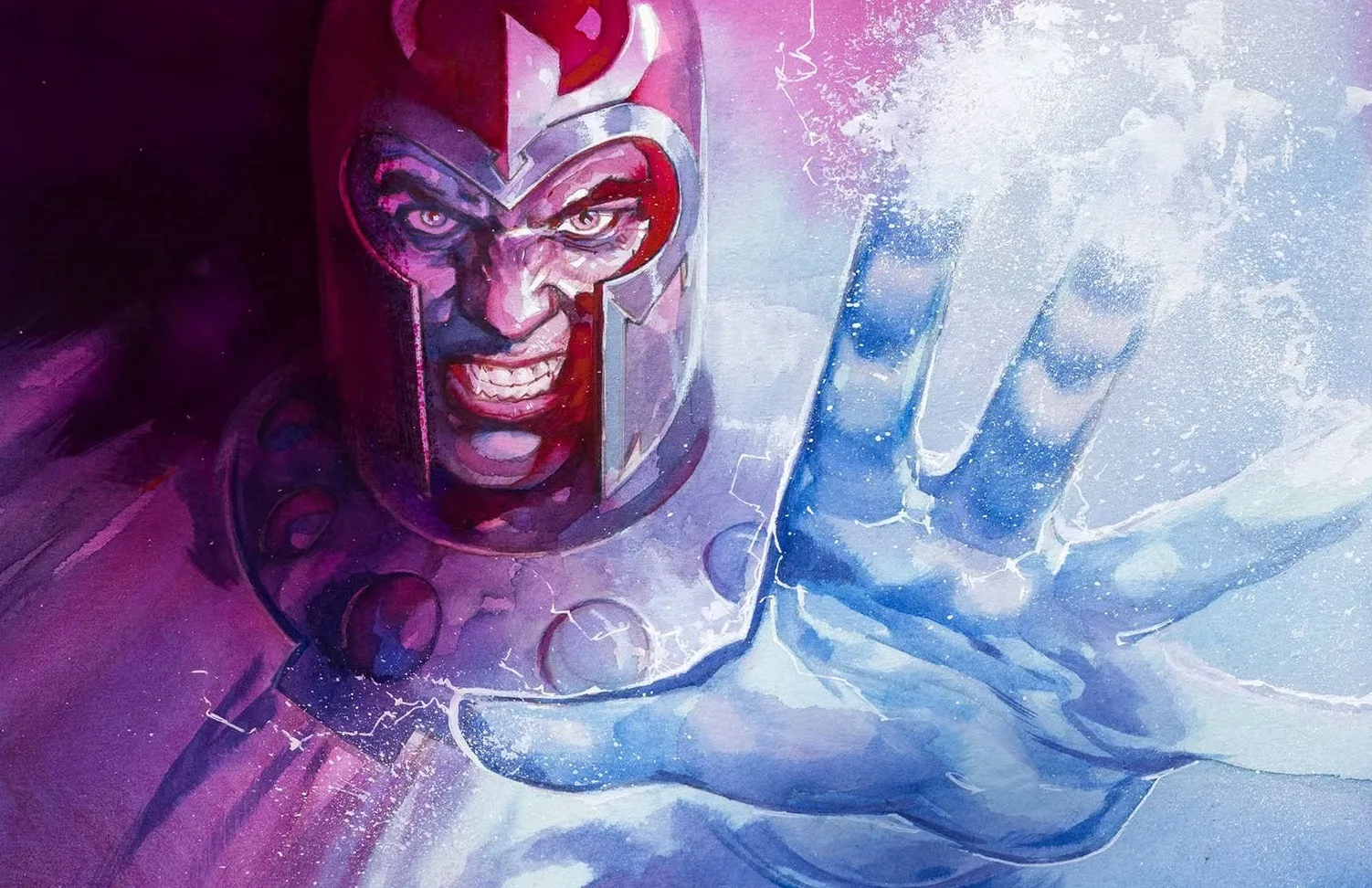 Capa oficial de Magneto: End of Days número 1 desenhada por Andrea Sorrentino